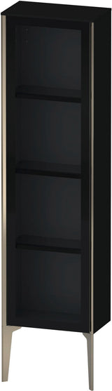 DURAVIT XViu Halbhochschrank 1330 mm mit Glastür rechts, champagner matt/weiß hochglanz