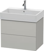 betongrau matt / Spanplatte / 2 Schubkästen