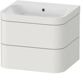Duravit Waschtischset Happy D.2 Plus 575x490mm mit 2 Schubkästen in Taupe Supermatt