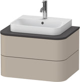 DURAVIT Happy D.2 Konsolenwaschtischunterbau wandhängend 650 mm, 2 Schubkästen, weiß Hochglanz