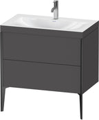 Spanplatte / 2Ausz.,1Hl,schwarz / graphit matt