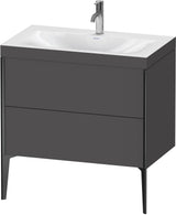DURAVIT XViu c-bonded Waschtischset 800 mm mit 2 Auszügen, bodenstehend, Soft-Close