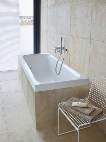 Duravit Happy D.2 Badewanne 1800x800 mm Einbauversion mit 2 Rückenschrägen Weiß