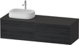 DURAVIT Zencha Konsolen-Waschtischunterbau 1600 mm Eiche Anthrazit mit 2 Auszügen & Tip-on