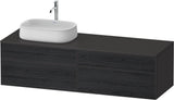 DURAVIT Zencha Konsolen-Waschtischunterbau 1600 mm Eiche Anthrazit mit 2 Auszügen & Tip-on