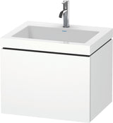 Duravit L-Cube Waschtischset mit Vero Air 600 mm, weiß matt, 1 Auszug, c-bonded
