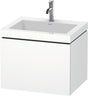 Duravit L-Cube Waschtischset mit Vero Air 600 mm, weiß matt, 1 Auszug, c-bonded