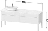 DURAVIT Luv Waschtischunterbau bodenstehend 1733 mm, 2 Auszüge, weiß seidenmatt