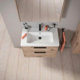 DURAVIT D-Code Spiegelschrank 800 mm mit LED-Beleuchtung, 2 Türen, Eiche Marmor