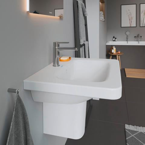 DURAVIT DuraStyle Möbelwaschtisch 650 mm mit Überlauf, 1 Hahnloch, weiß – wandhängend