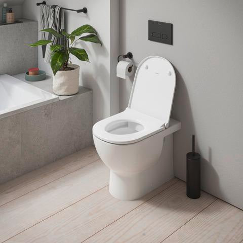 DURAVIT D-Code 2.0 WC-Sitz mit Absenkautomatik, nicht abnehmbar, vormontierte Scharniere, Weiß