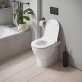 DURAVIT D-Code WC-Sitz mit Absenkautomatik, Weiß, Duroplast, Edelstahl-Scharniere