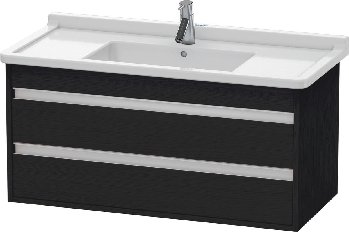 DURAVIT Ketho Waschtischunterbau wandhängend 1000 mm basalt matt, 2 Schubkästen, Soft-Close