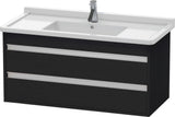 DURAVIT Ketho Waschtischunterbau wandhängend 1000 mm basalt matt, 2 Schubkästen, Soft-Close