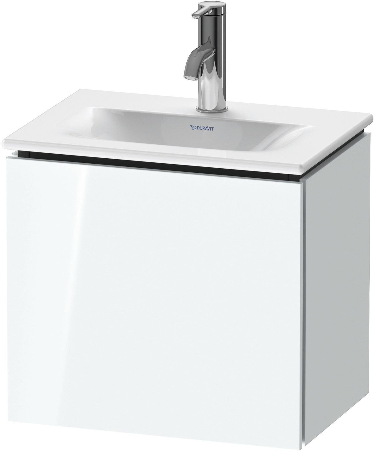 Duravit L-Cube Waschtischunterbau 440 mm, 1 Tür links, weiß matt – Wandhängend