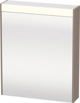 DURAVIT Brioso Spiegelschrank 700 mm betongrau matt mit LED-Beleuchtung und Steckdose