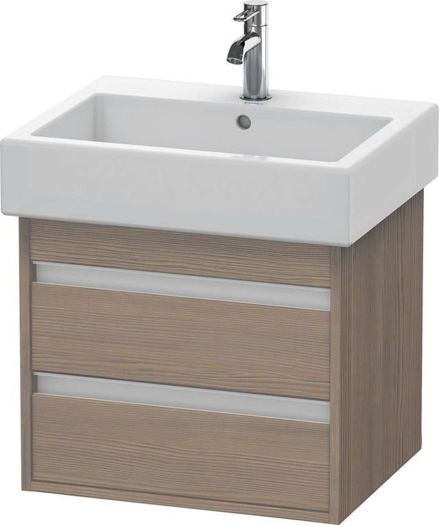 Duravit Ketho Waschtischunterbau wandhängend 440x550x480mm Eiche Terra 2 Schubkästen