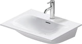 DURAVIT Viu Möbelwaschtisch 630 mm Weiß mit Überlauf und 1 Hahnloch