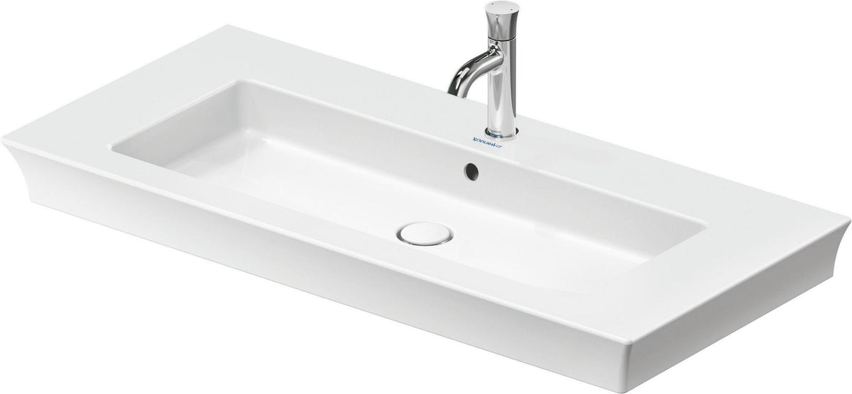 DURAVIT White Tulip Möbelwaschtisch 1050 mm Weiß mit Überlauf und WonderGliss