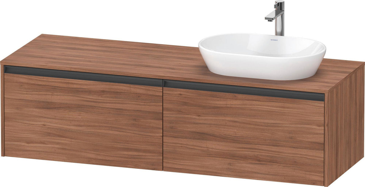 DURAVIT Ketho.2 Waschtischunterbau 1600 mm betongrau matt mit 2 Auszügen