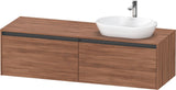 DURAVIT Ketho.2 Waschtischunterbau 1600 mm betongrau matt mit 2 Auszügen