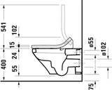 DURAVIT Dusch-WC Sitz SensoWash Classic Weiß 375x520 mm für DuraStyle mit Fernbedienung