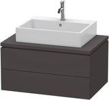 DURAVIT L-Cube Konsolenwaschtischunterbau 820 mm betongrau matt mit 2 Schubkästen