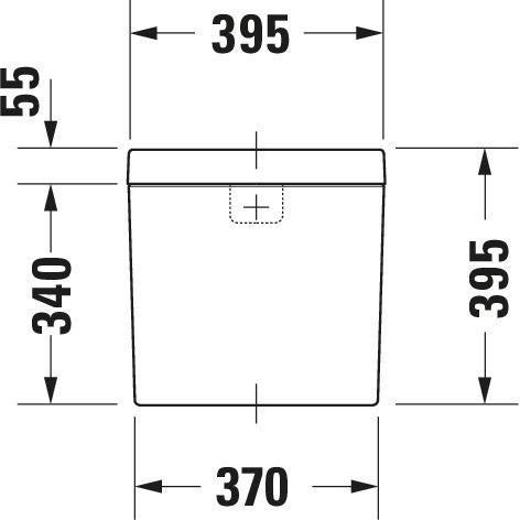 DURAVIT Spülkasten Happy D.2 mit WonderGliss, Anschluss unten links, weiß