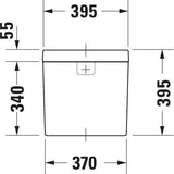DURAVIT Spülkasten Happy D.2 mit WonderGliss, Anschluss unten links, weiß