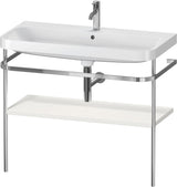 Duravit Happy D.2 c-shaped Waschtischset mit Metallkonsole, 975 mm, Taupe
