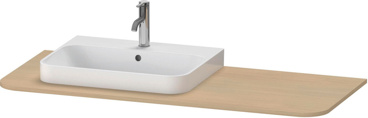 Duravit Konsole Happy D.2 1300 mm taupe supermatt – Beckenposition links