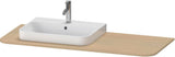 Duravit Konsole Happy D.2 1300 mm taupe supermatt – Beckenposition links