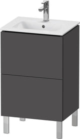 Duravit L-Cube Waschtischunterbau bodenstehend, 2 Auszüge, Weiß Matt, 520 mm