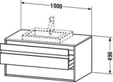 DURAVIT Ketho Waschtischunterbau 1000 mm wandhängend, 2 Schubkästen, weiß matt