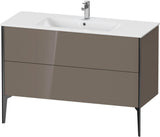 DURAVIT XViu Waschtischunterbau bodenstehend 1210 mm, 2 Auszüge, champagner matt/weiß matt