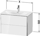Duravit XSquare Waschtischunterbau 810 mm weiß matt mit Tip-On-Technik und Siphonausschnitt
