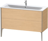 DURAVIT XViu Waschtischunterbau bodenstehend 1210 mm, 2 Auszüge, champagner matt/weiß matt