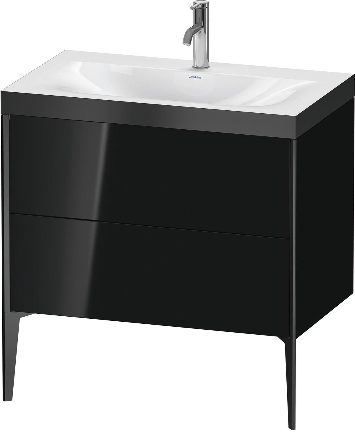 Duravit XViu c-bonded Waschtischset bodenstehend 800 mm mit 2 Auszügen, Push-Open und Soft-Close