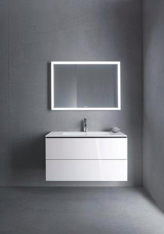 Duravit L-Cube Waschtischunterbau 1020 mm taupe matt – wandhängend, 2 Schubkästen, Tip-On