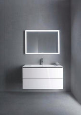 DURAVIT ME by Starck Möbelwaschtisch 1030 mm Weiß Seidenmatt mit Überlauf und 1 Hahnloch