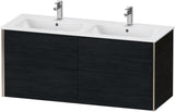 Duravit XViu Waschtischunterbau wandhängend 1280 mm, 4 Schubkästen, champagner matt/weiß matt