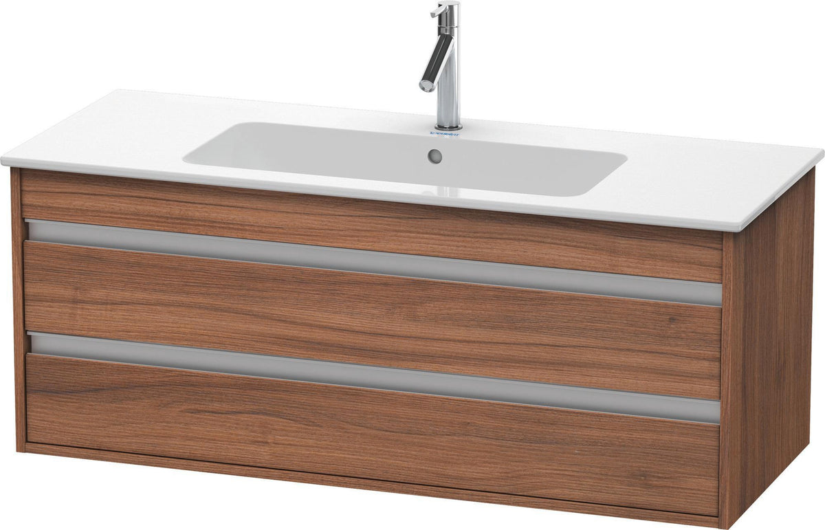 DURAVIT Ketho Waschtischunterbau 1200 mm betongrau matt mit 2 Schubkästen und Soft-Close