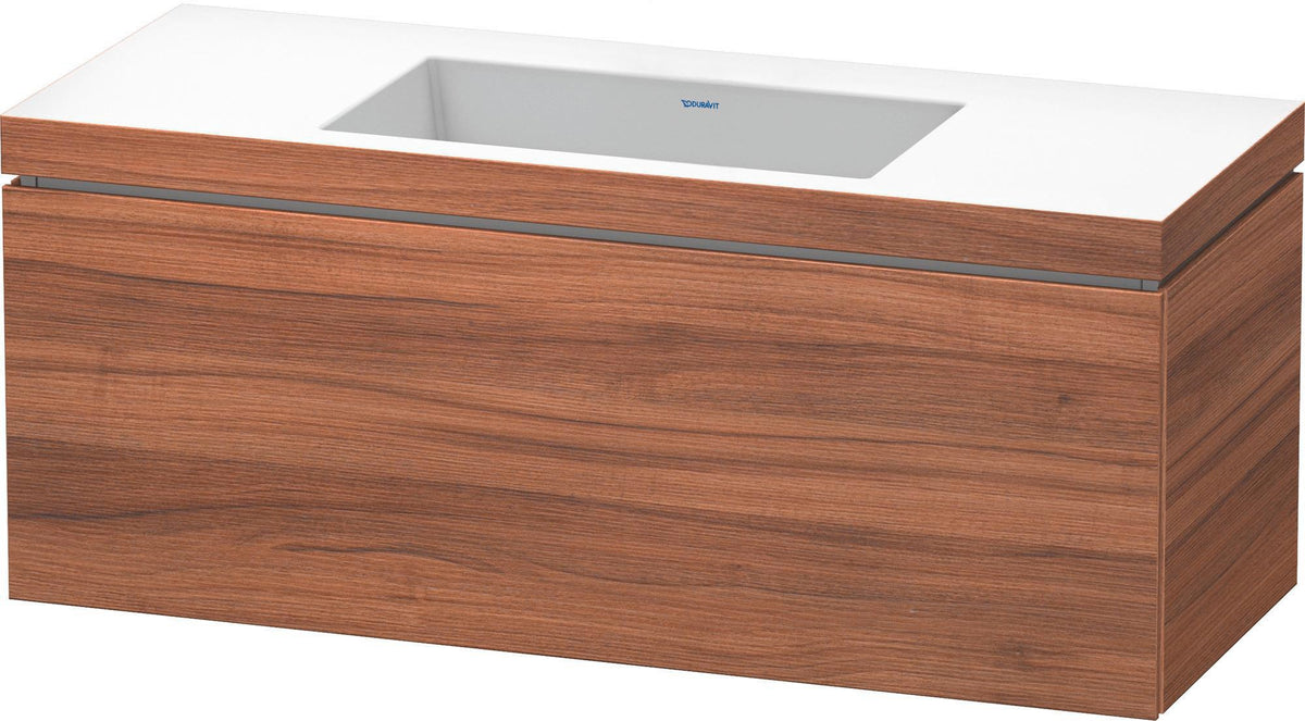 Duravit L-Cube c-bonded Waschtischset 1200 mm Nussbaum Natur mit Vero Air Waschtisch