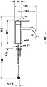DURAVIT Balcoon Einhebel-Waschtischmischer Chrom mit Kaltstart-Funktion & Fresh Start