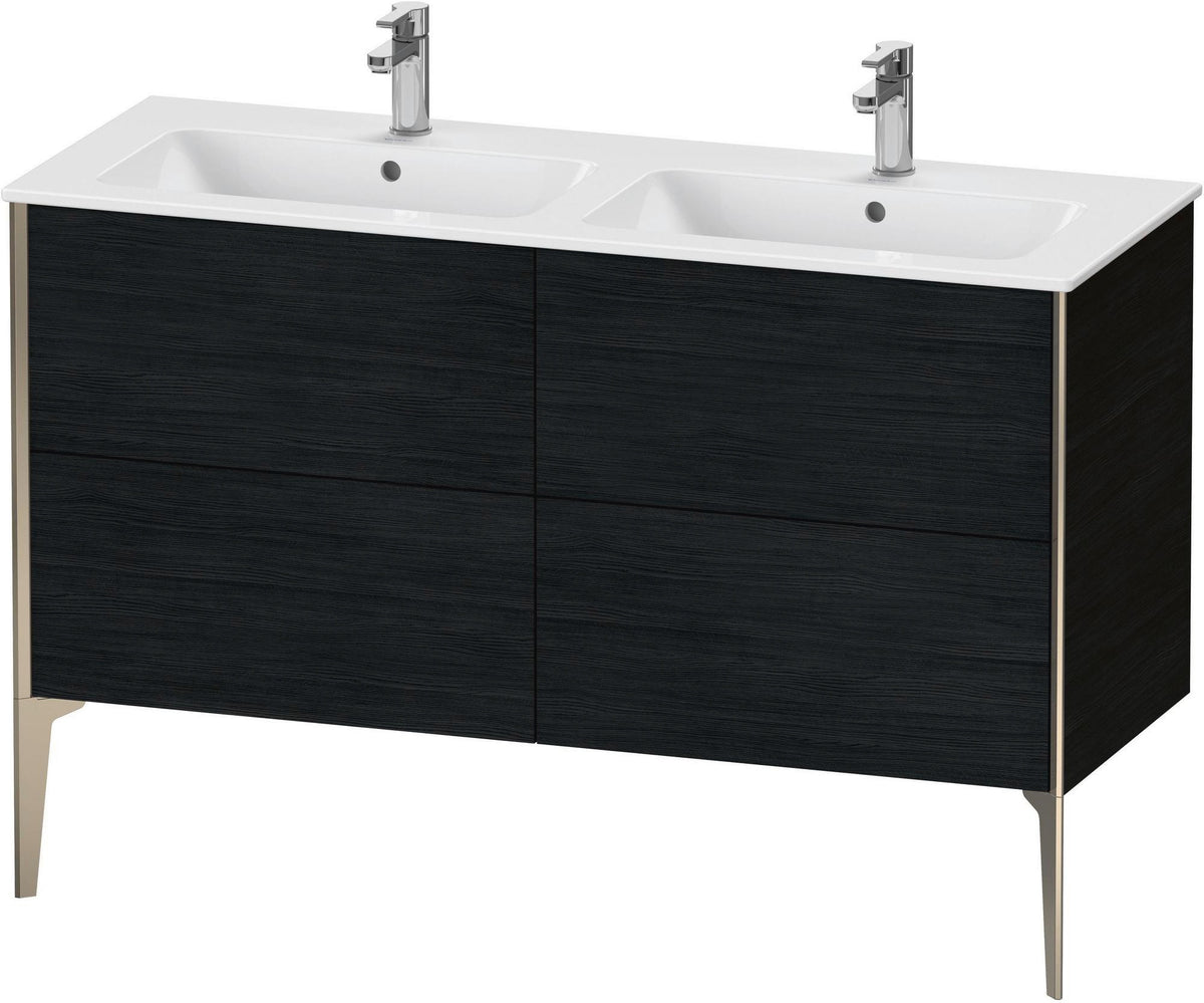 DURAVIT XViu Waschtischunterbau bodenstehend 1280 mm, 4 Auszüge, weiß matt – Tip-On