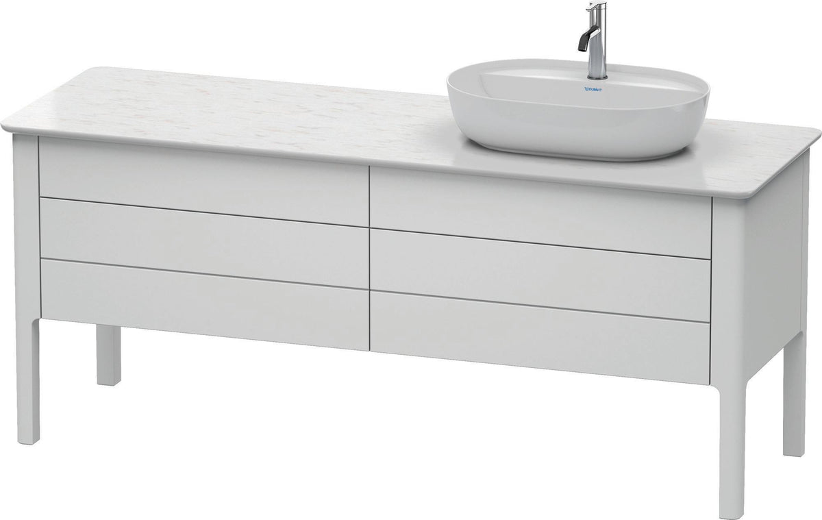 DURAVIT Luv Waschtischunterbau bodenstehend 1733 mm, 2 Auszüge, weiß seidenmatt