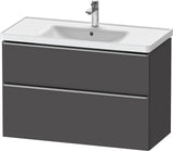 DURAVIT D-Neo Waschtischunterbau 984 mm betongrau matt mit Soft-Close und Bronze-Griff