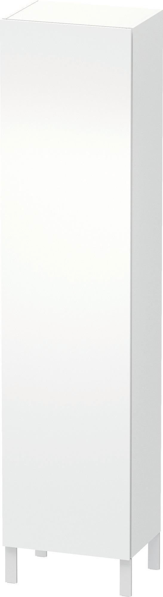 DURAVIT L-Cube Hochschrank weiß matt, 1 Tür links, 4 Glasböden, 500x360x2000 mm