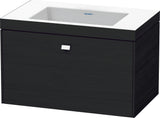 DURAVIT Brioso c-bonded Waschtischset 800 mm mit Unterschrank, 1 Auszug, betongrau matt