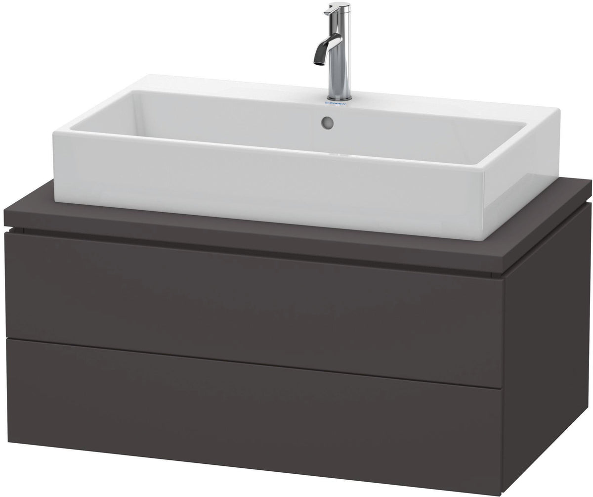 DURAVIT L-Cube Konsolenwaschtischunterbau 920 mm, 2 Schubkästen, Betongrau Matt, wandhängend